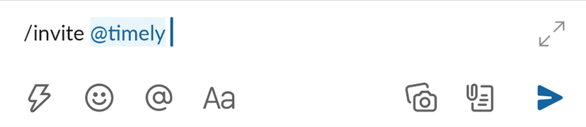 Invite Timely to a channel